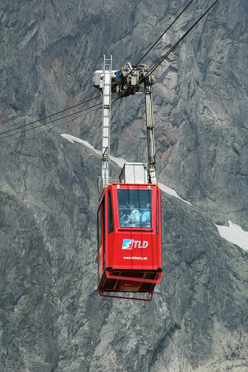 Łomnicki Szczyt (Lomnický štít) i Łomnicki Staw (Skalnaté pleso)