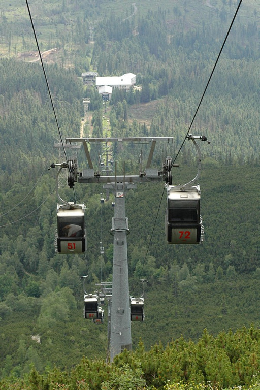 Łomnicki Szczyt (Lomnický štít) i Łomnicki Staw (Skalnaté pleso)