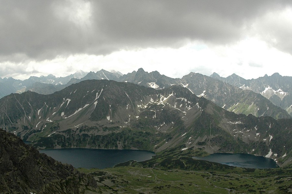 Giewont i Kasprowy Wierch z lotu ptaka