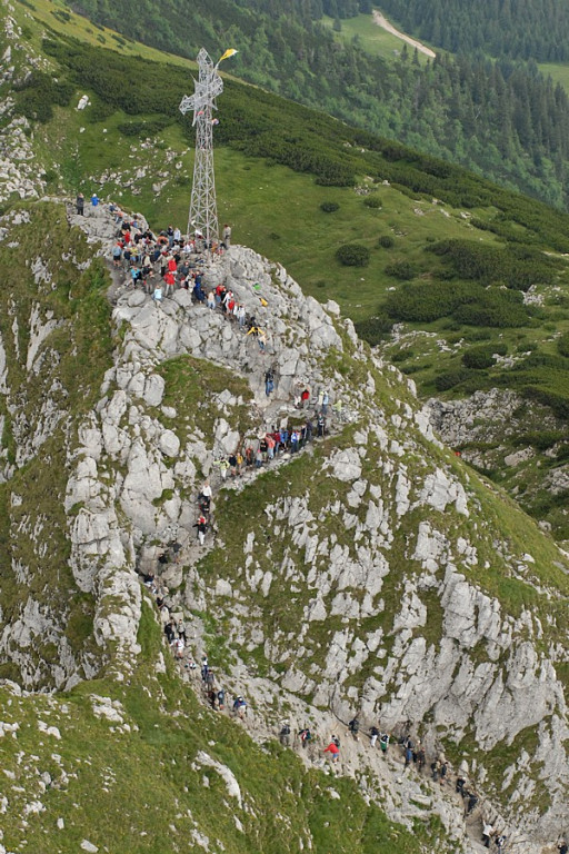 Giewont i Kasprowy Wierch z lotu ptaka