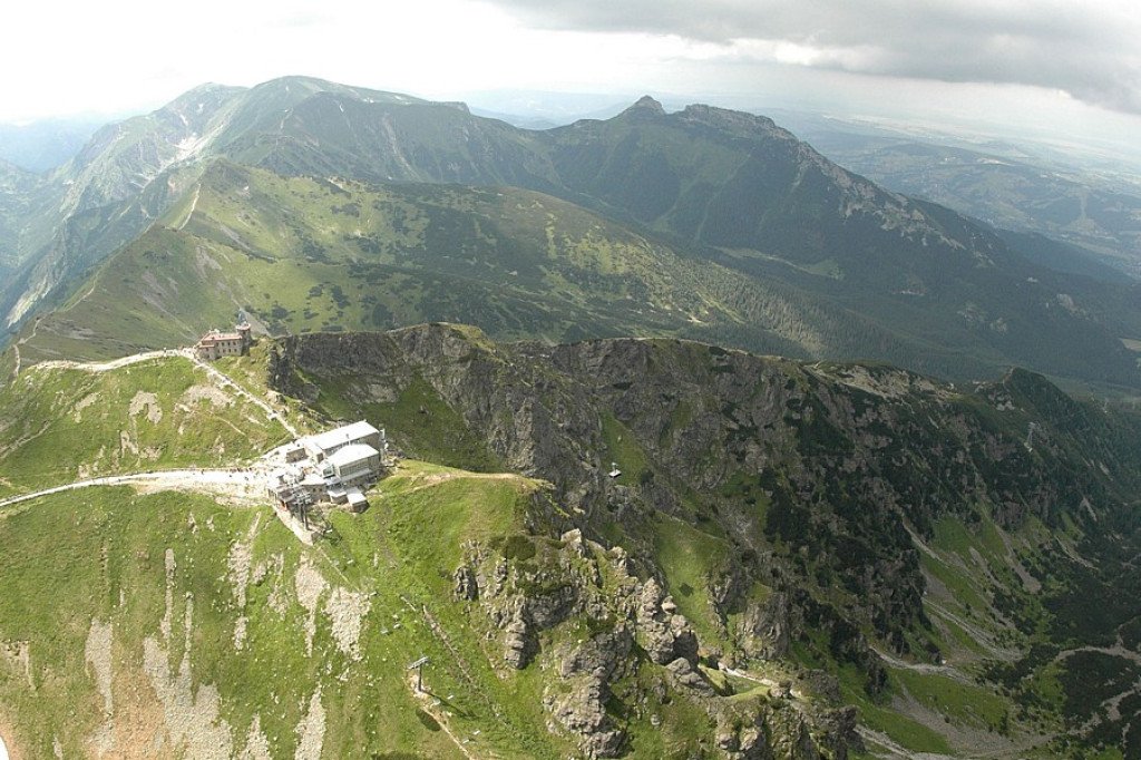 Giewont i Kasprowy Wierch z lotu ptaka