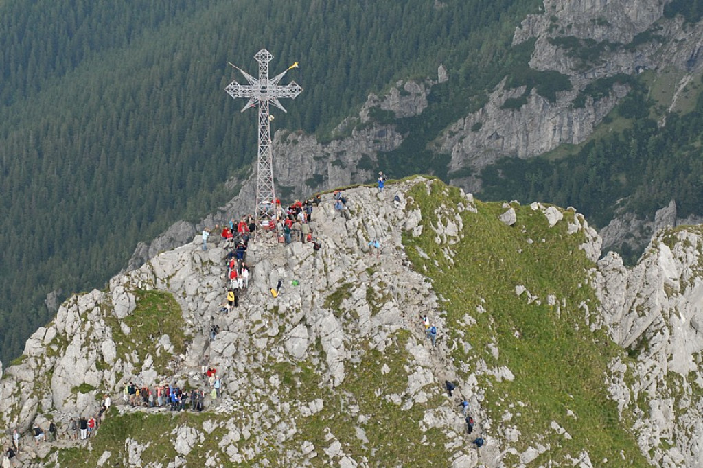 Giewont i Kasprowy Wierch z lotu ptaka