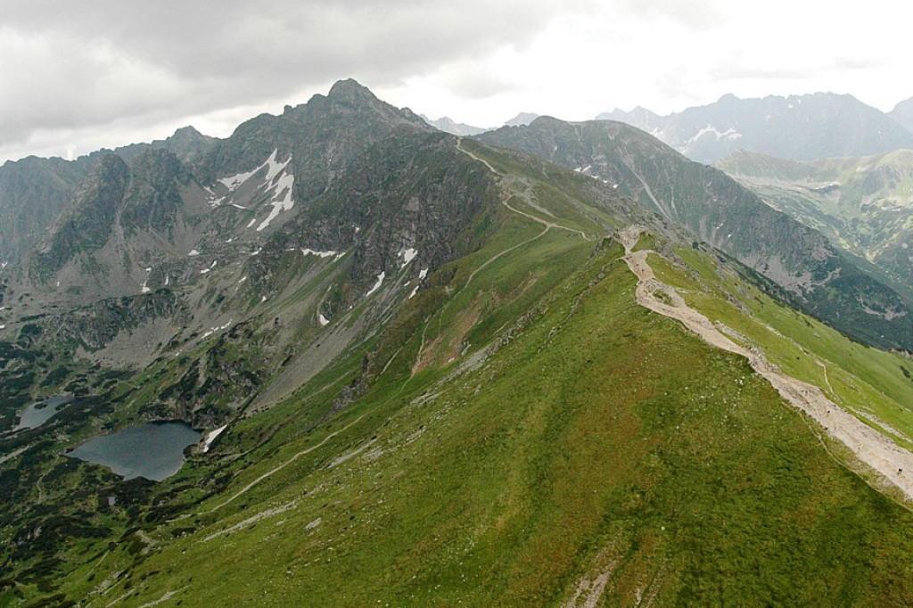 Giewont i Kasprowy Wierch z lotu ptaka
