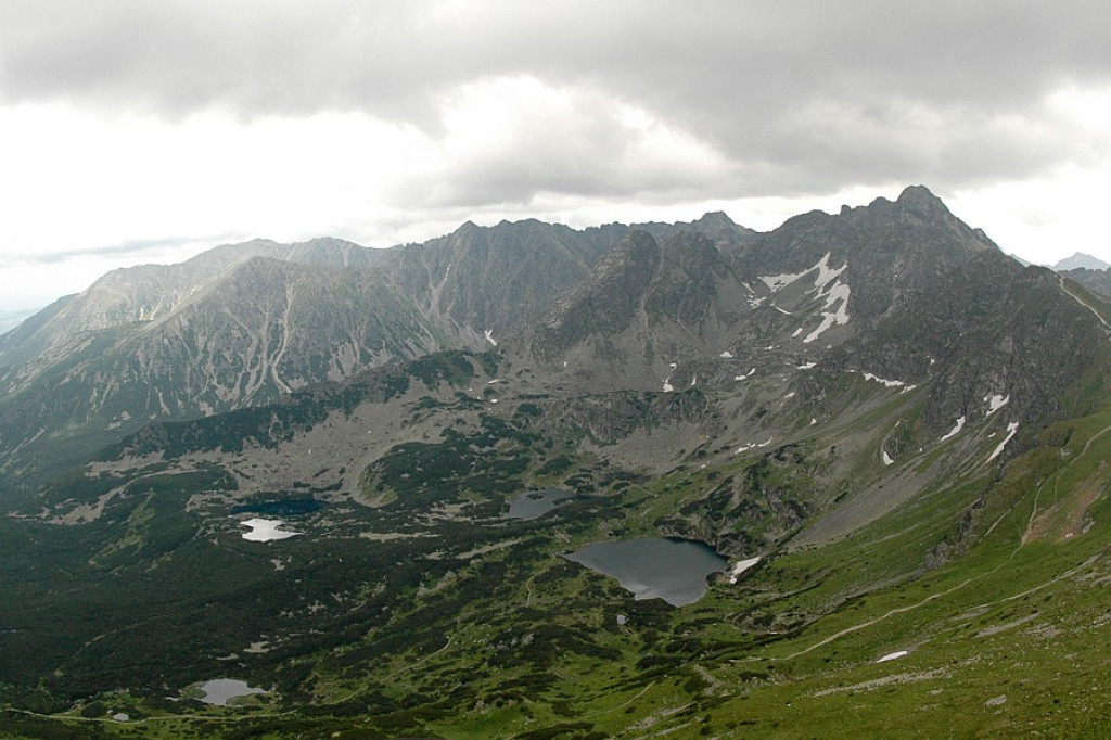 Giewont i Kasprowy Wierch z lotu ptaka