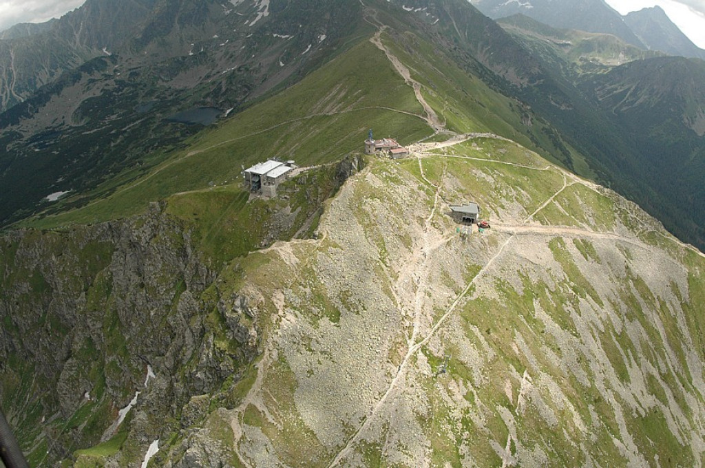 Giewont i Kasprowy Wierch z lotu ptaka