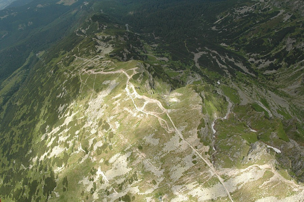 Giewont i Kasprowy Wierch z lotu ptaka