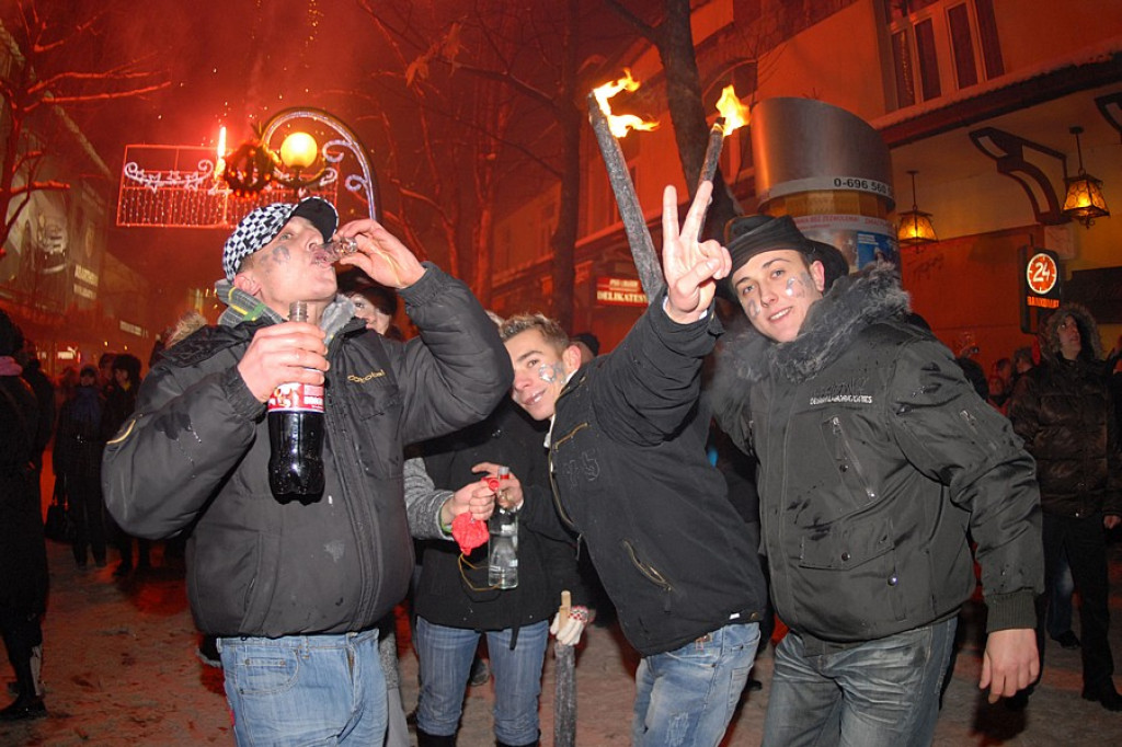 Sylwestrowa noc na zakopiańskich Krupówkach