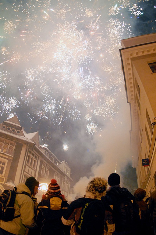 Sylwestrowa noc na zakopiańskich Krupówkach
