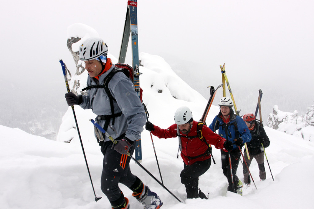 Ski-alpiniści na trasie