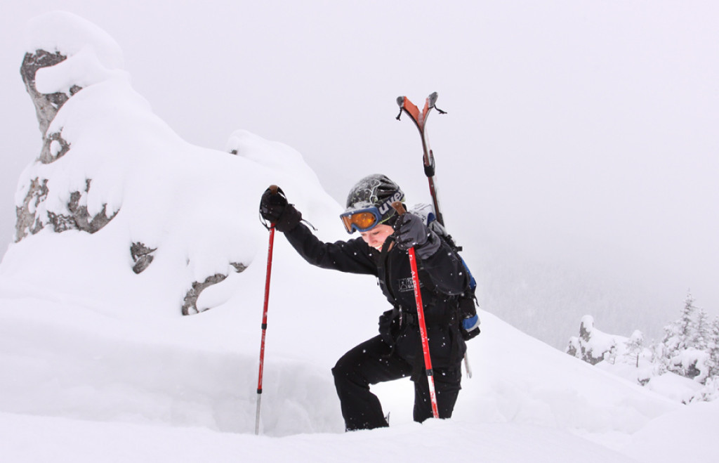 Ski-alpiniści na trasie
