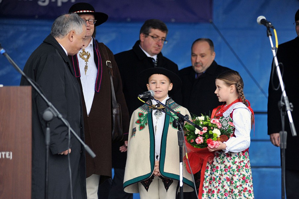 Prezydent Lech Kaczyński w Nowm Targu