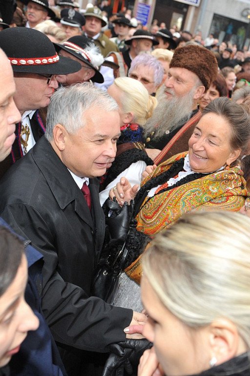Prezydent Lech Kaczyński w Nowm Targu