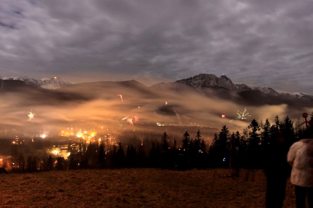 Sylwestrowe fajerwerki nad Zakopanem