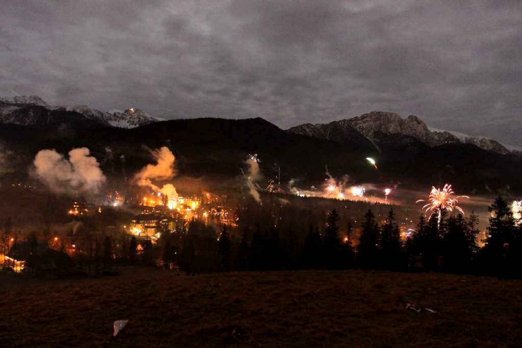 Sylwestrowe fajerwerki nad Zakopanem