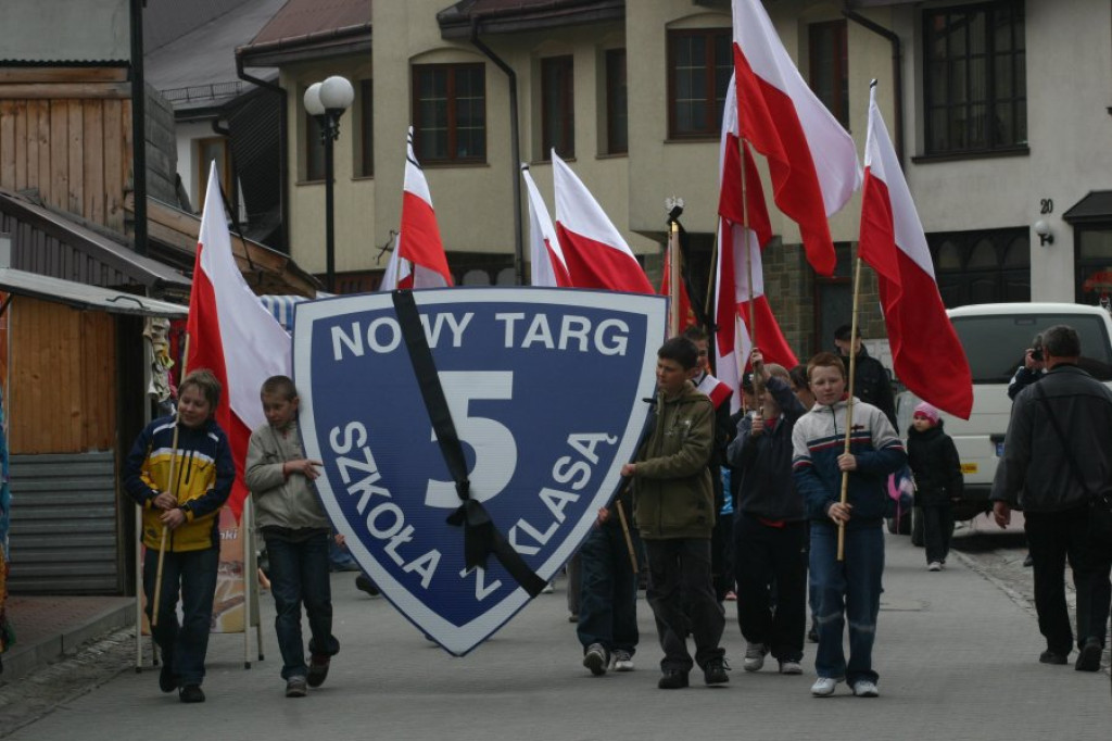 Żałobny marsz w Nowym Targu