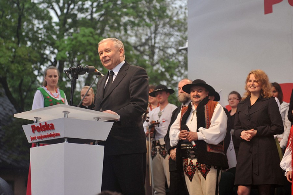 Jarosław Kaczyński na wiecu wyborczym w Zakopanem