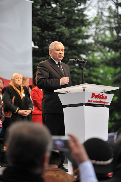Jarosław Kaczyński na wiecu wyborczym w Zakopanem