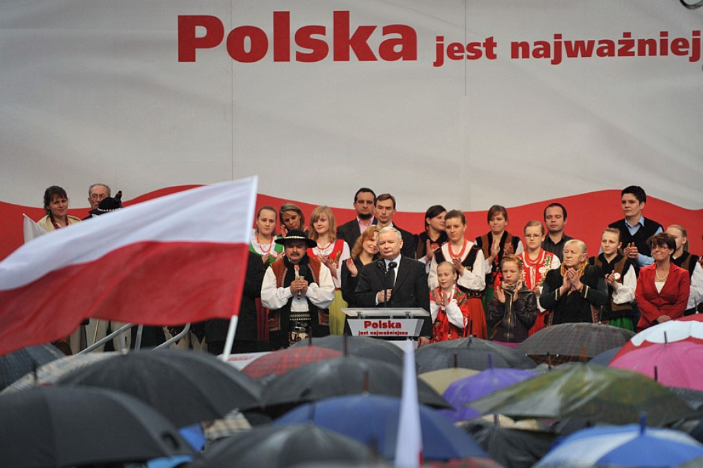 Jarosław Kaczyński na wiecu wyborczym w Zakopanem