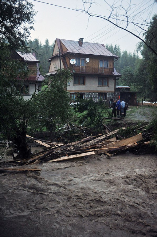 Zalany Nowy Targ i Czarna Góra. Wielka nawałnica nad Podhalem