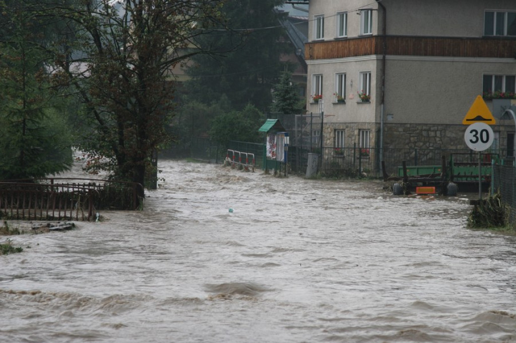 Zalany Nowy Targ i Czarna Góra. Wielka nawałnica nad Podhalem