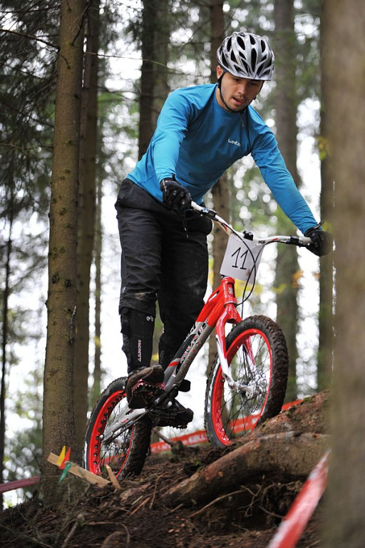 Trial rowerowy w Nowem Bystrem
