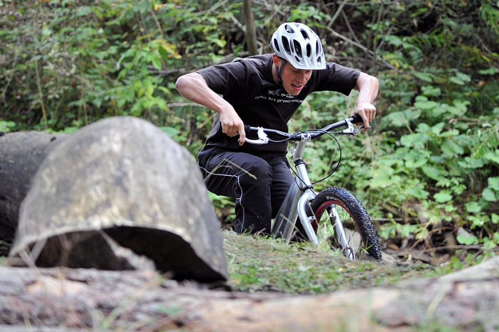 Trial rowerowy w Nowem Bystrem
