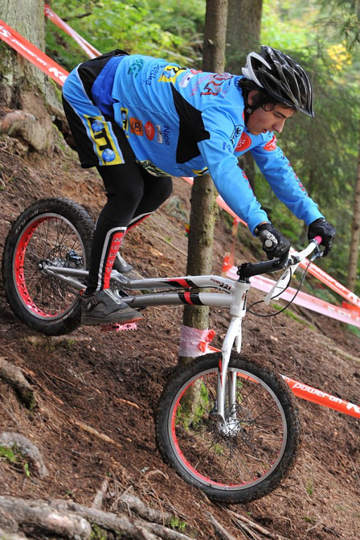 Trial rowerowy w Nowem Bystrem