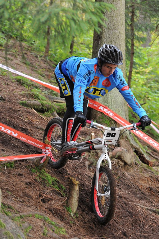 Trial rowerowy w Nowem Bystrem