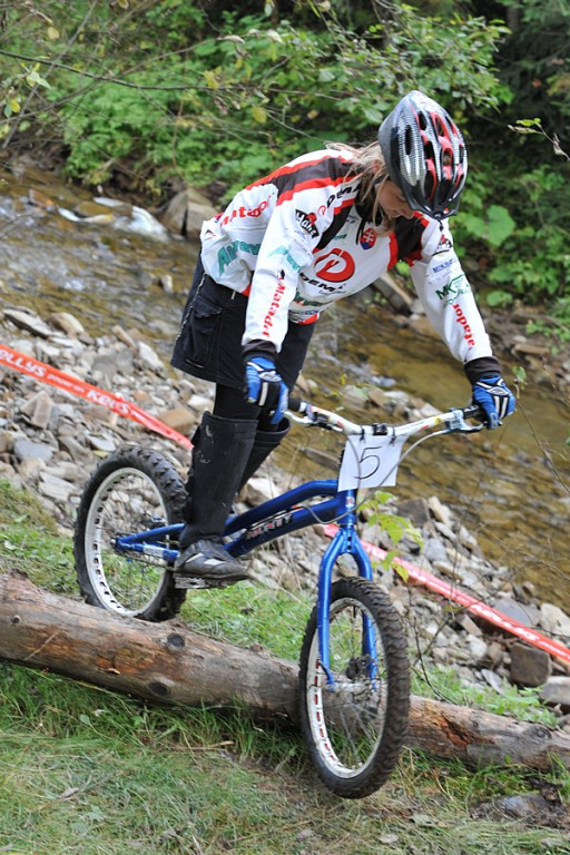 Trial rowerowy w Nowem Bystrem