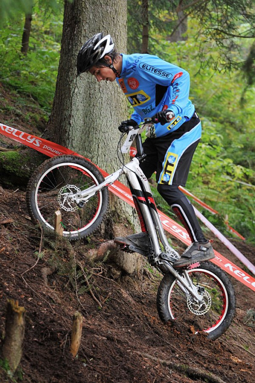 Trial rowerowy w Nowem Bystrem