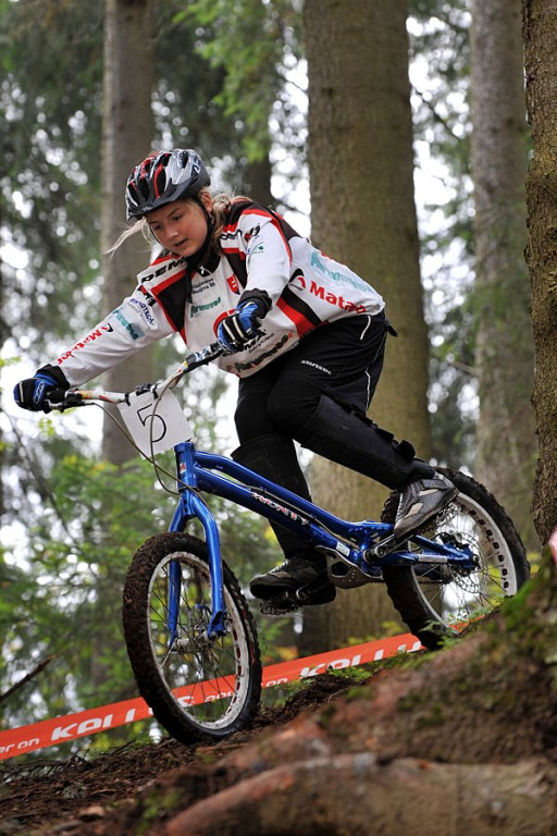 Trial rowerowy w Nowem Bystrem