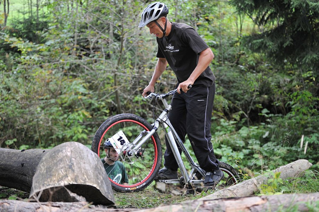 Trial rowerowy w Nowem Bystrem