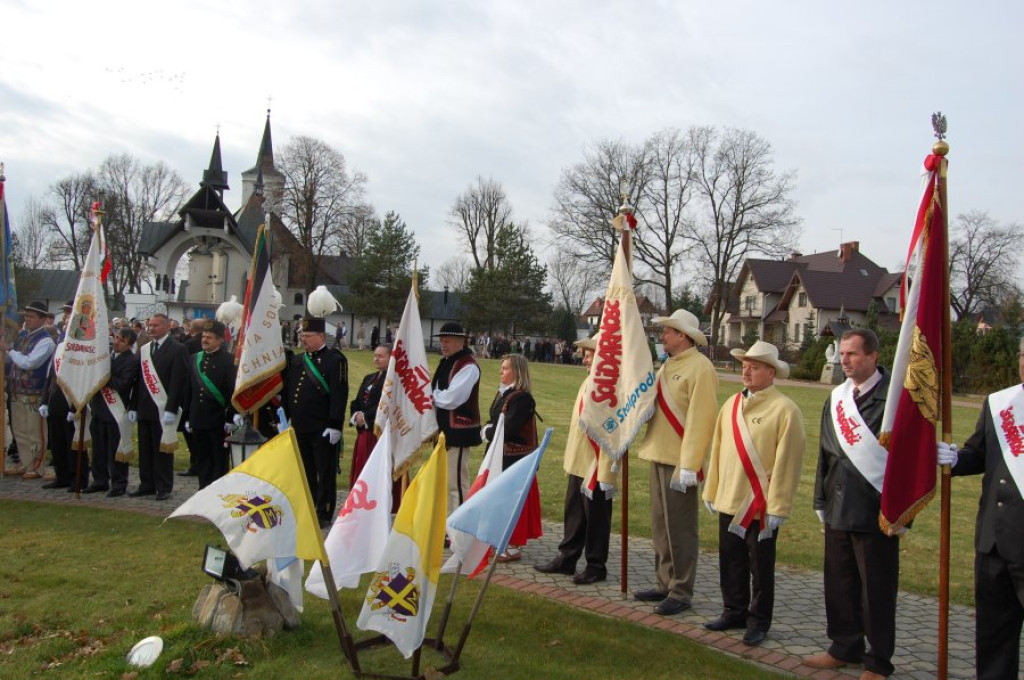 Członkowie „Solidarności” i flisacy u Gaździny Podhala