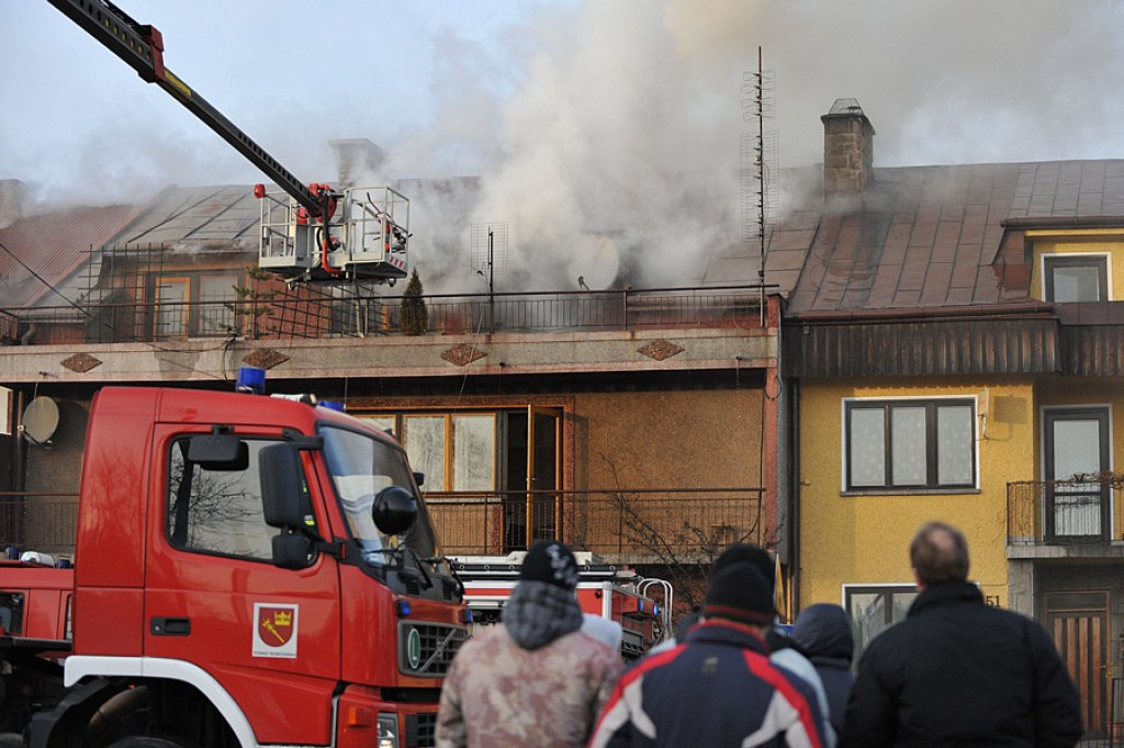 Nowy Targ: Pożar przy al. Tysiąclecia
