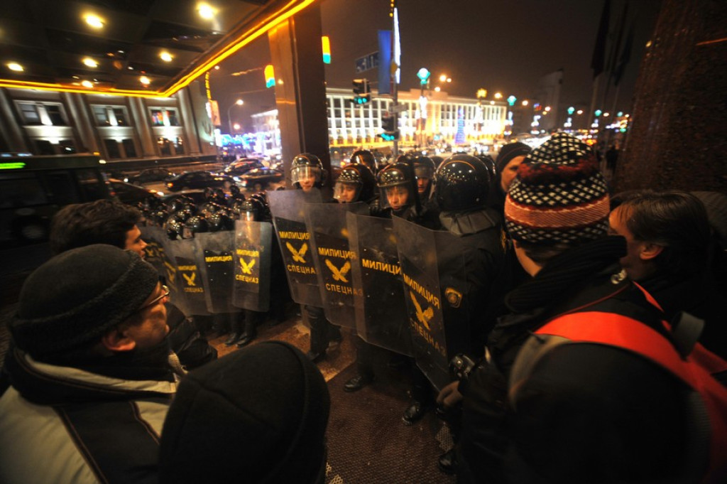 Milicja brutalnie spacyfikowała demonstrację