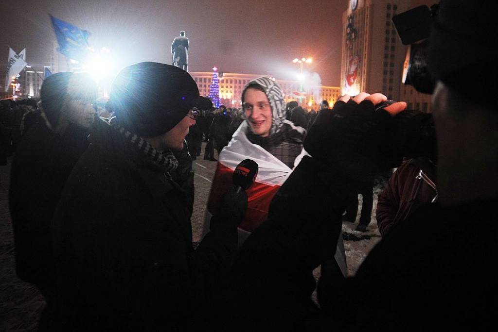 Milicja brutalnie spacyfikowała demonstrację