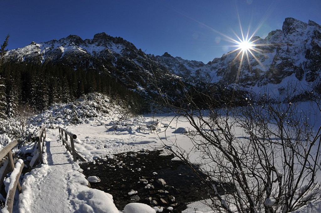 Morskie Oko i Czarny Staw zimą