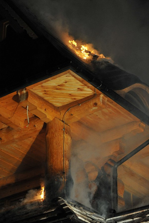 Pożar w Kościelisku ul. Pod Blachówką