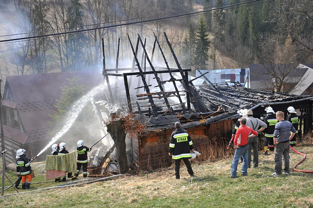 Pożar w Gliczarowie Dolnym