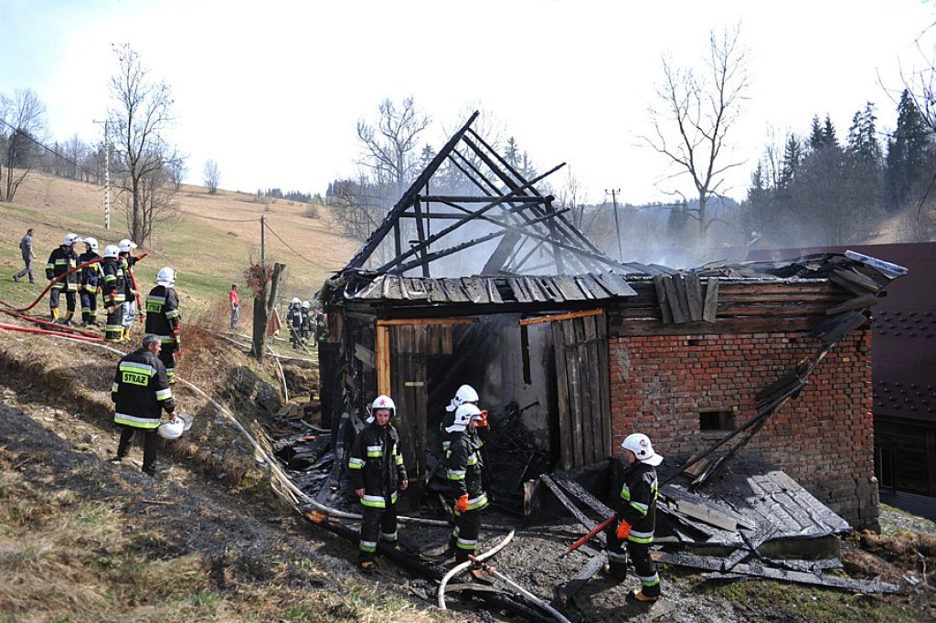 Pożar w Gliczarowie Dolnym