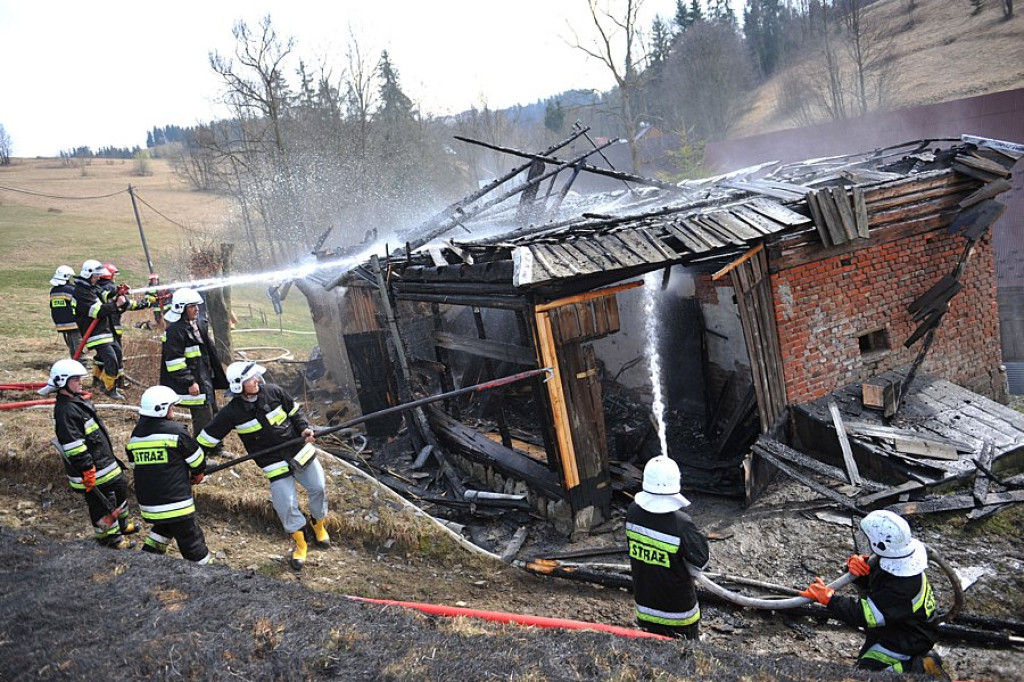 Pożar w Gliczarowie Dolnym