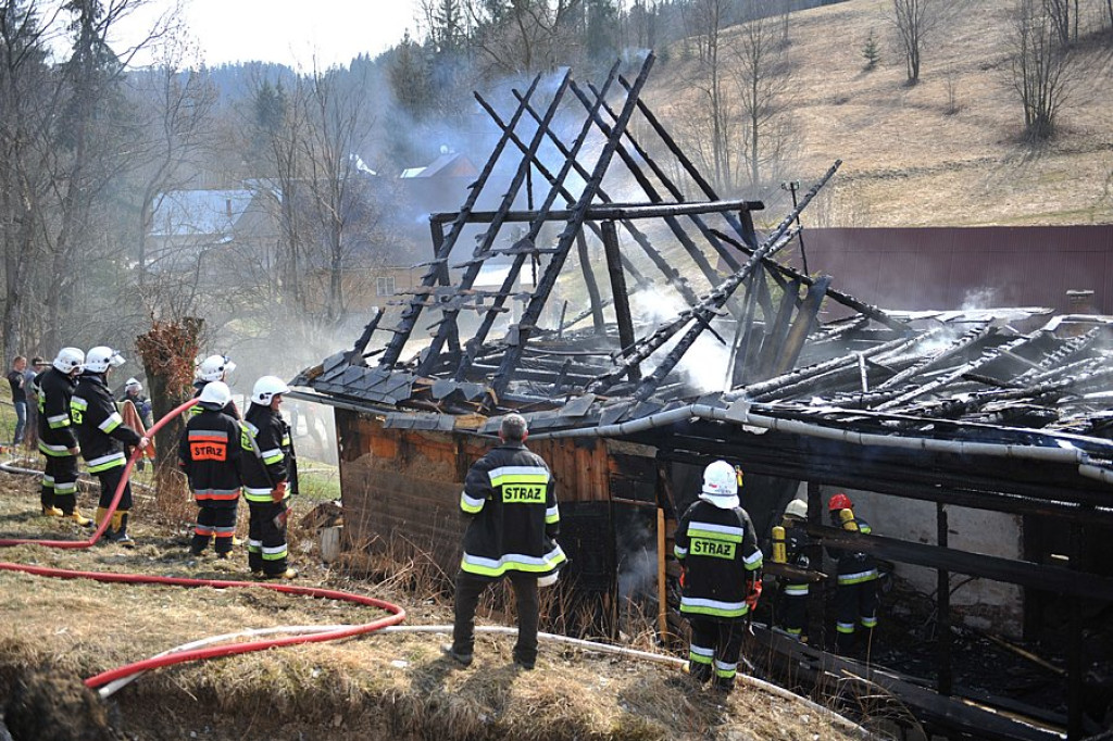 Pożar w Gliczarowie Dolnym