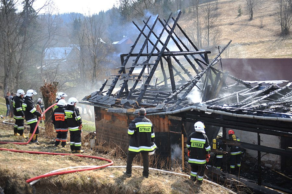 Pożar w Gliczarowie Dolnym