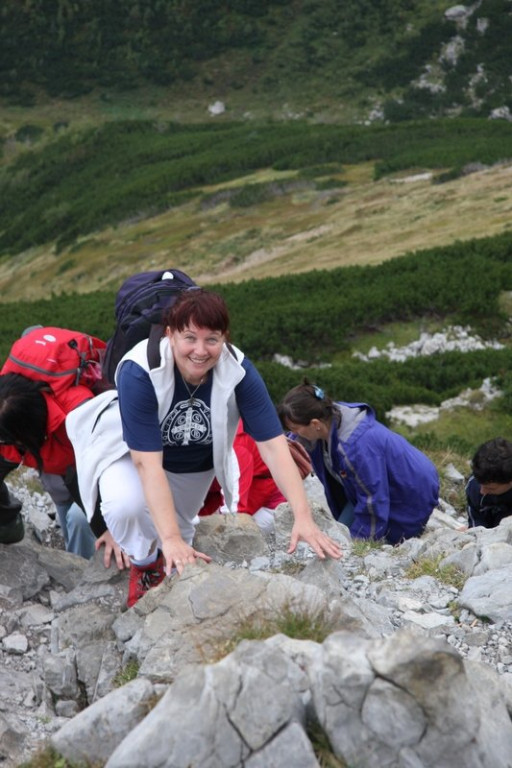 Pielgrzymi w drodze na Giewont