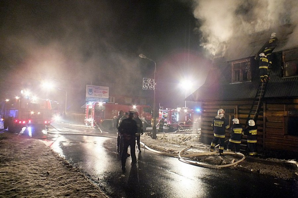 Pożar domu na Szymonach