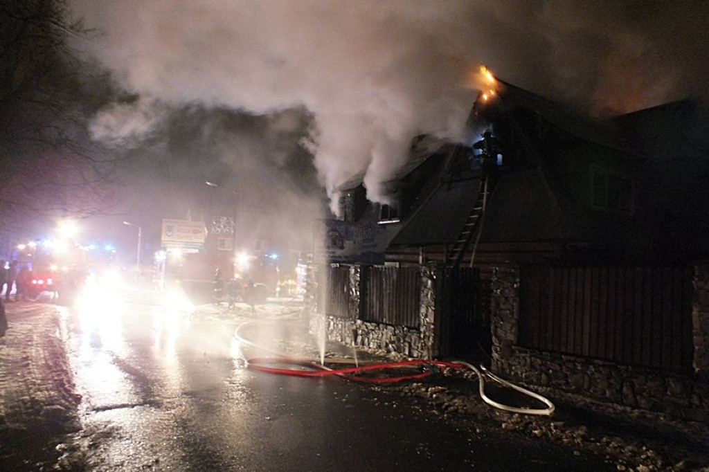 Pożar domu na Szymonach
