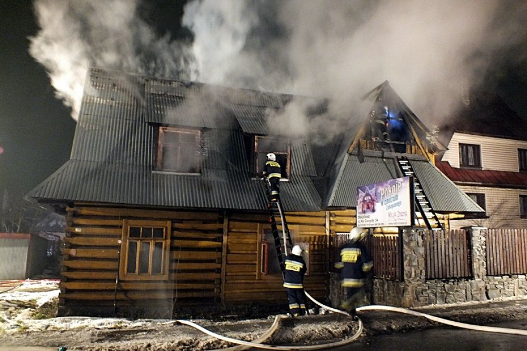 Pożar domu na Szymonach