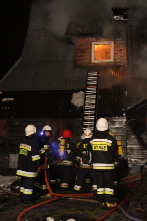 Pożar domu na Szymonach