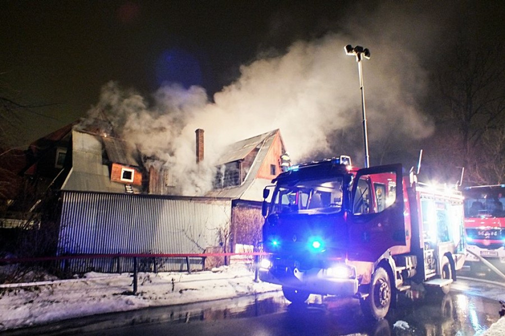 Pożar domu na Szymonach