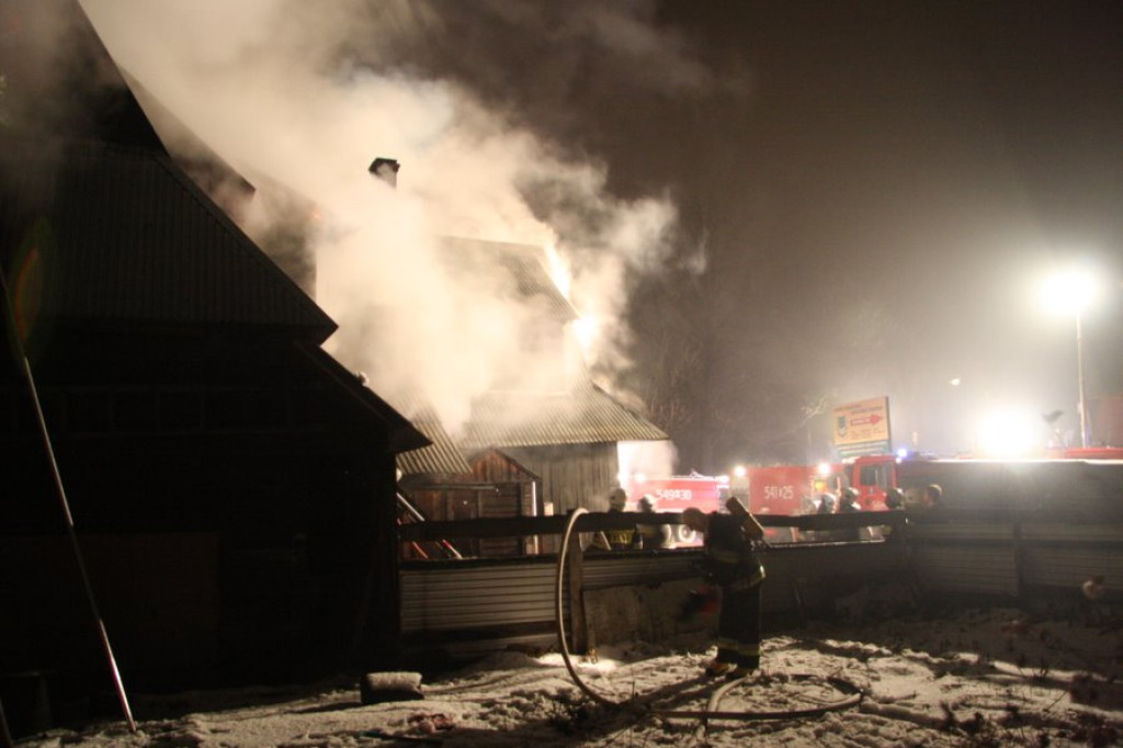 Pożar domu na Szymonach